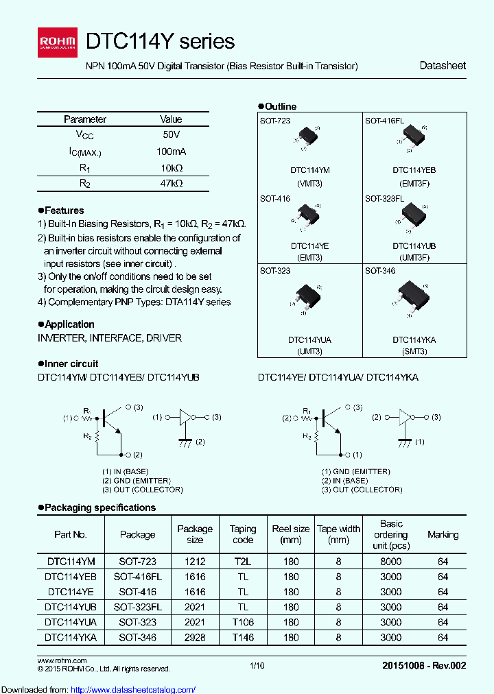 DTC114YMT2L_8517755.PDF Datasheet