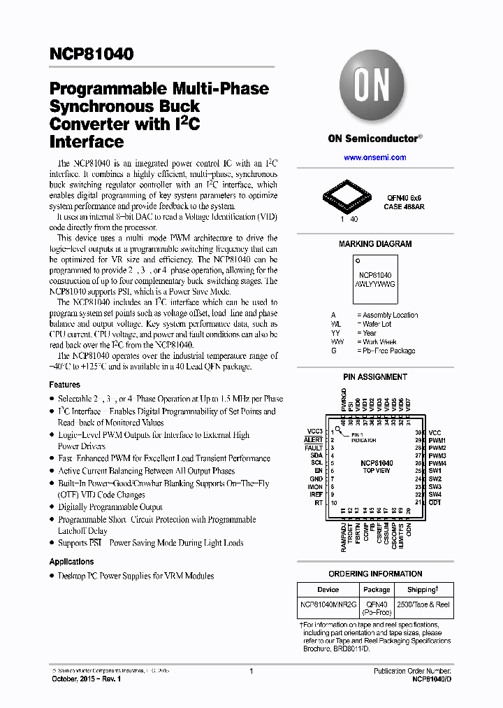 NCP81040_8518499.PDF Datasheet