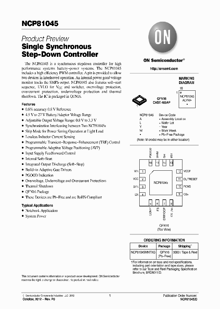 NCP81045_8518500.PDF Datasheet