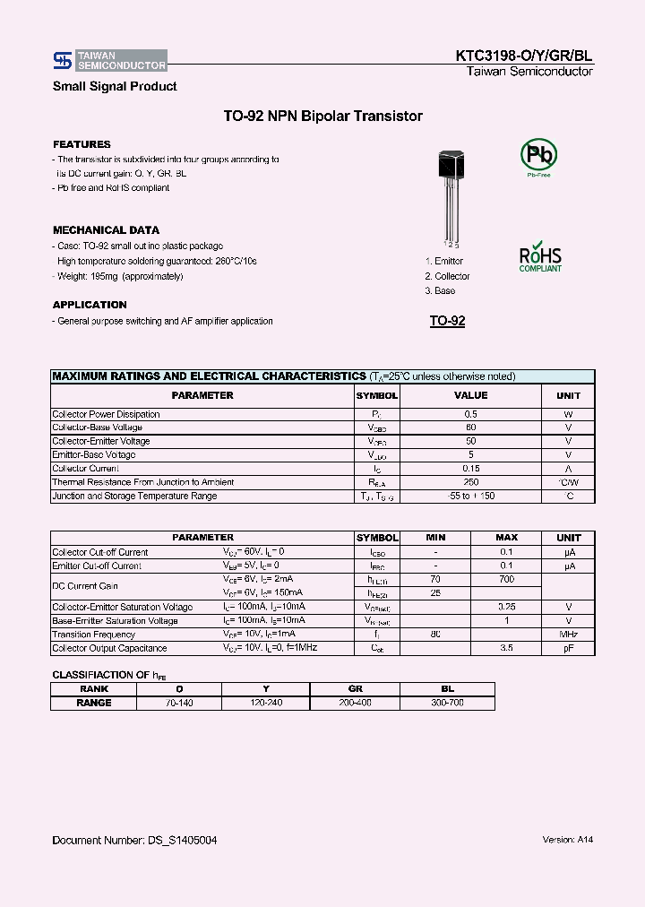 KTC3198-OA1G_8518411.PDF Datasheet