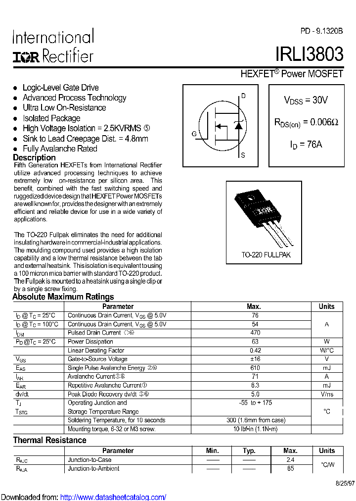 PB-IRLI3803_8519834.PDF Datasheet
