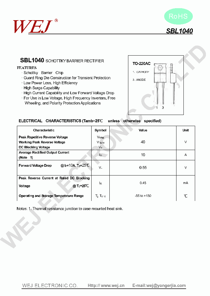 SBL1040_8520115.PDF Datasheet