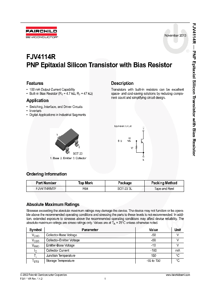 FJV4114RMTF_8521045.PDF Datasheet