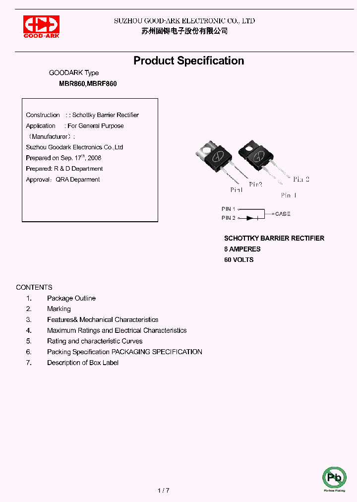 MBR860_8525799.PDF Datasheet