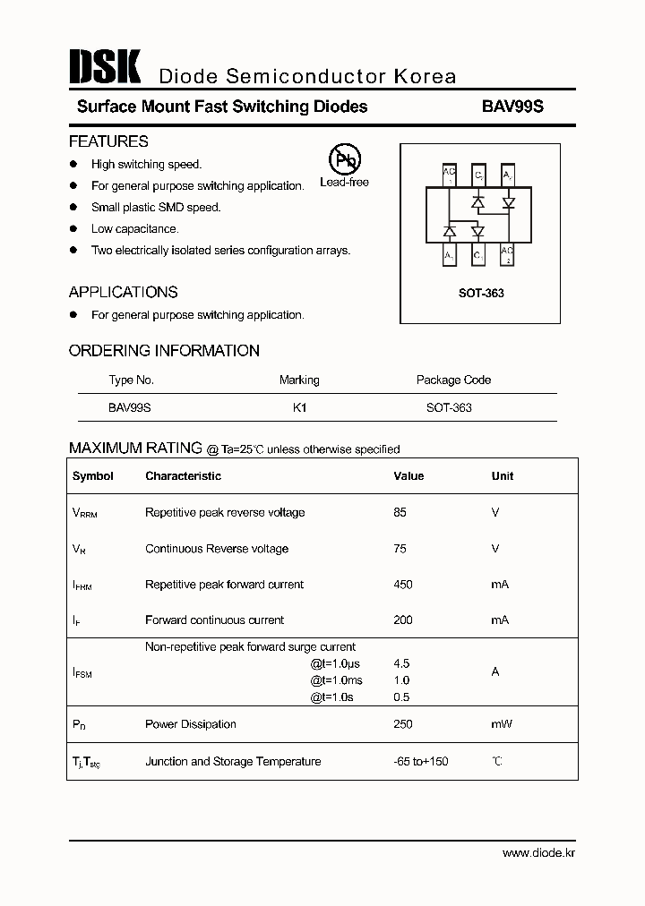 BAV99S_8527005.PDF Datasheet
