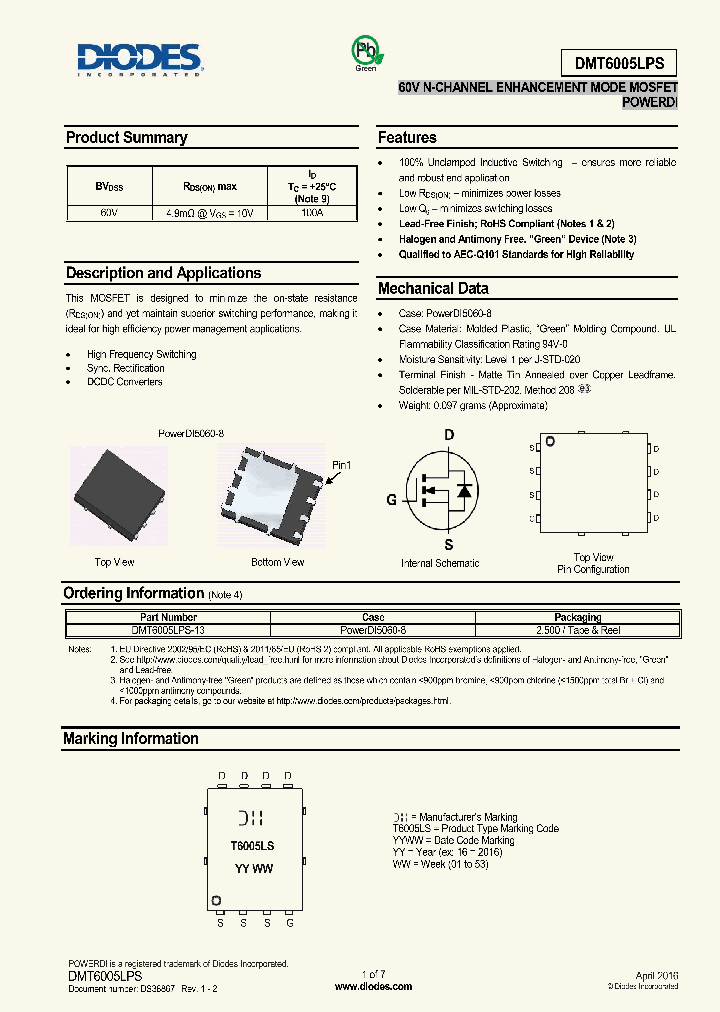 DMT6005LPS-13_8528807.PDF Datasheet