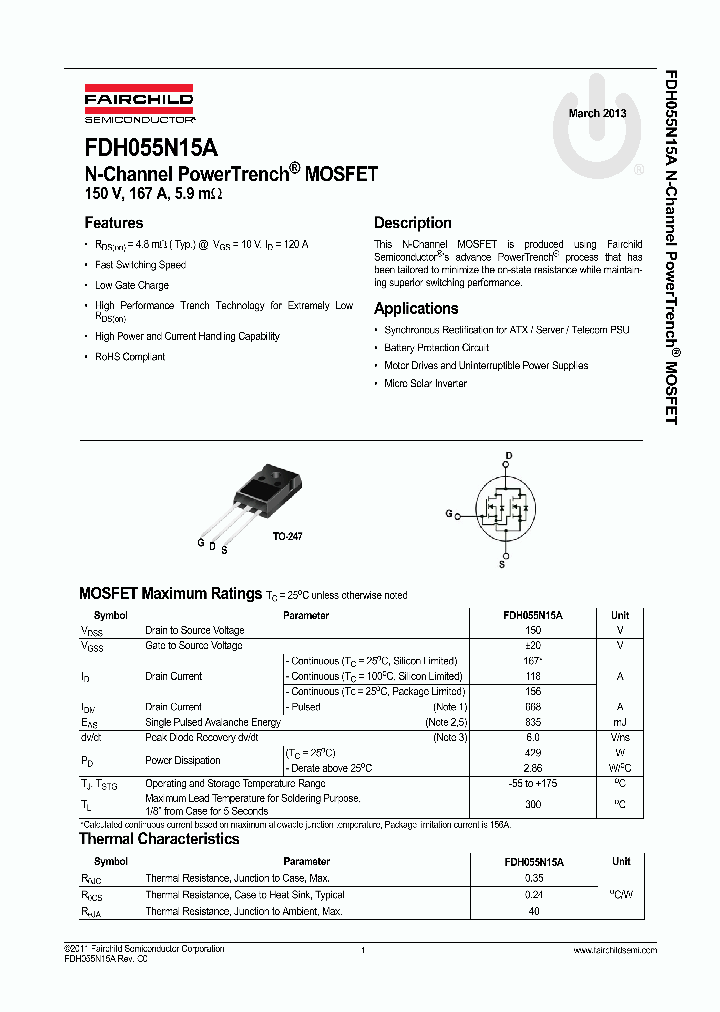 FDH055N15A_8528684.PDF Datasheet