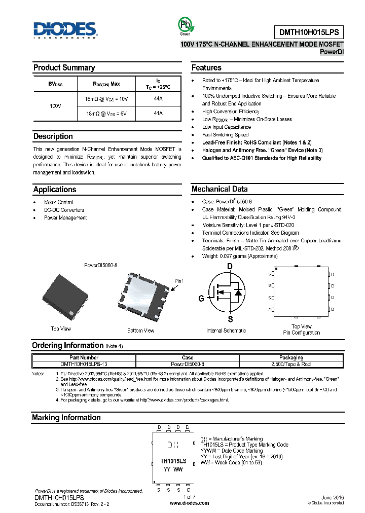 DMTH10H015LPS-13_8528812.PDF Datasheet