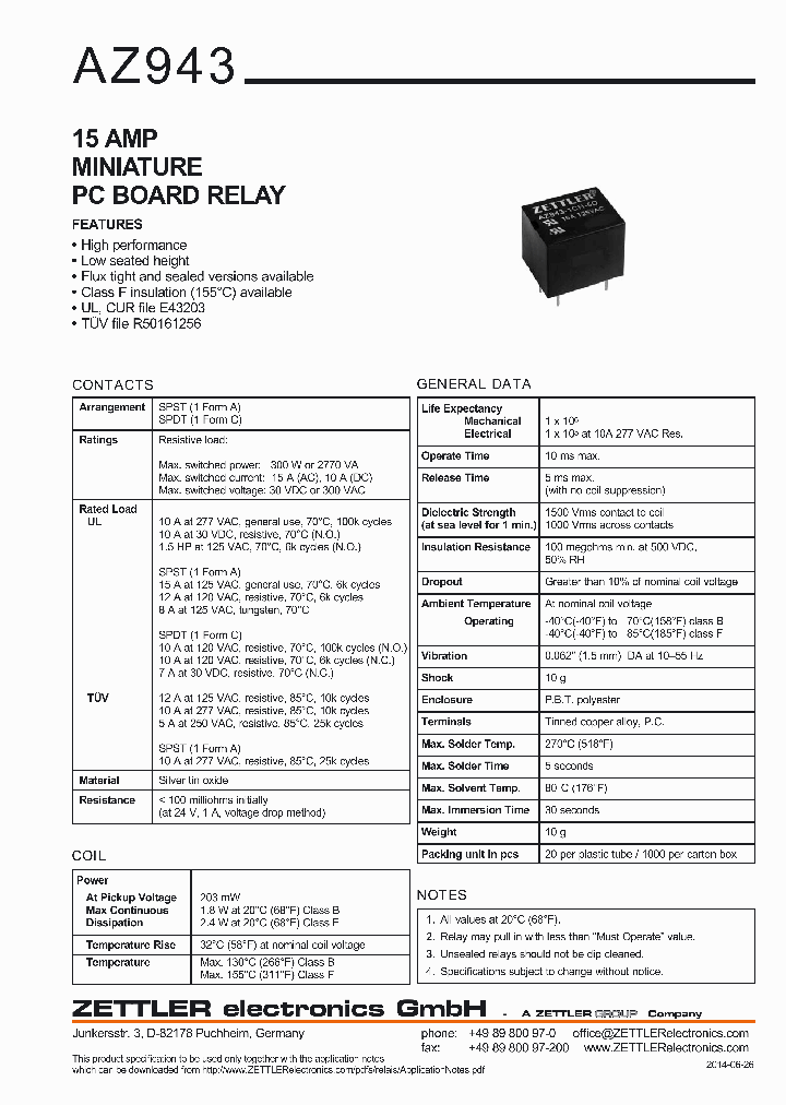 AZ943-1CH-36D_8531401.PDF Datasheet