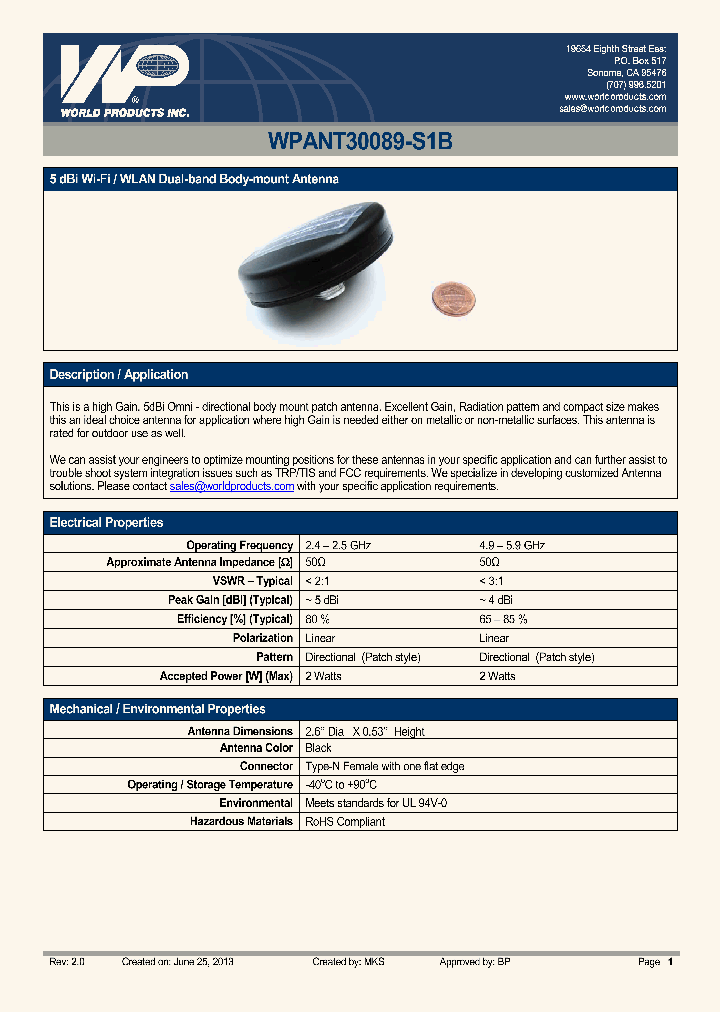 WPANT30089-S1B_8531836.PDF Datasheet