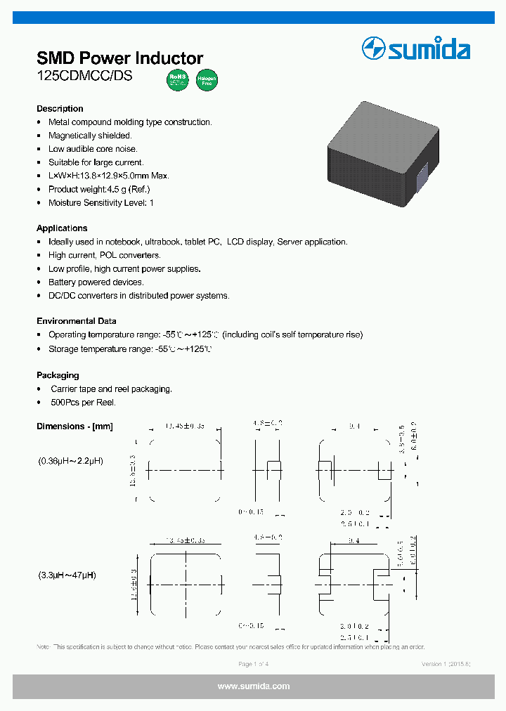 125CDMCCDS-3R3MC_8532577.PDF Datasheet