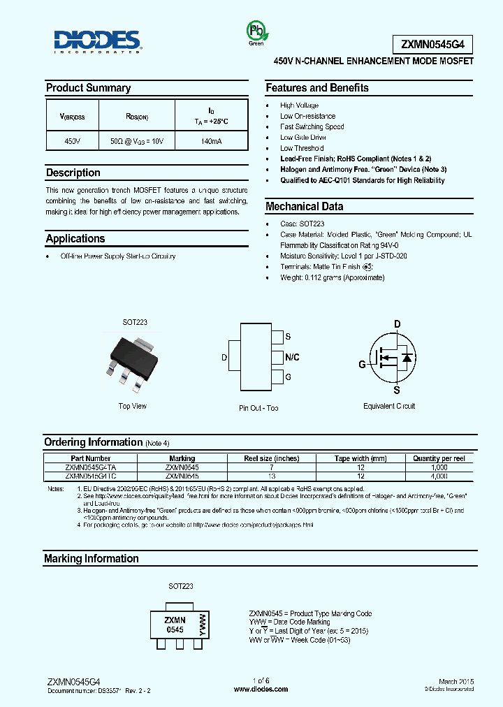 ZXMN0545G4-15_8533487.PDF Datasheet