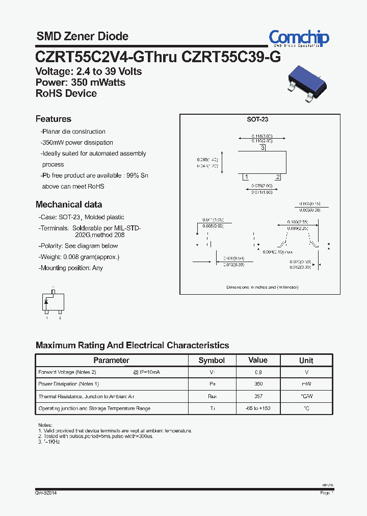CZRT55C6V8-G_8535436.PDF Datasheet