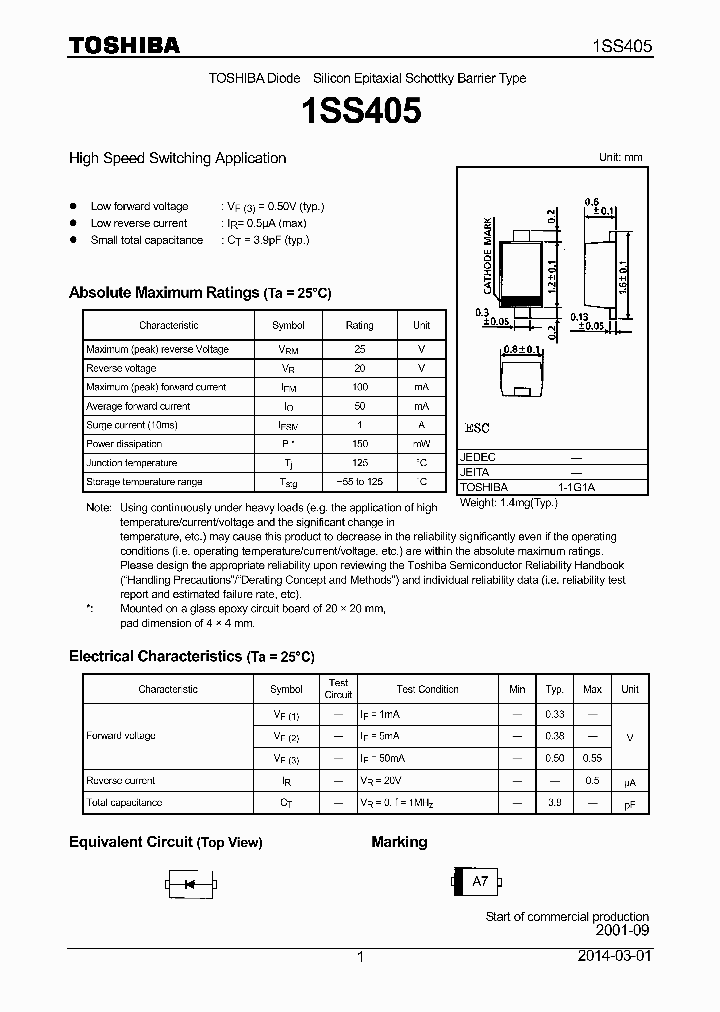 1SS405_8538561.PDF Datasheet