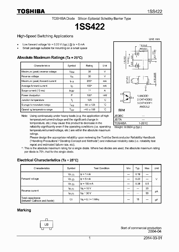1SS422_8538571.PDF Datasheet