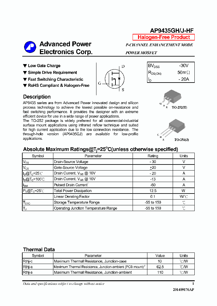 AP9435GH-HF_8539332.PDF Datasheet