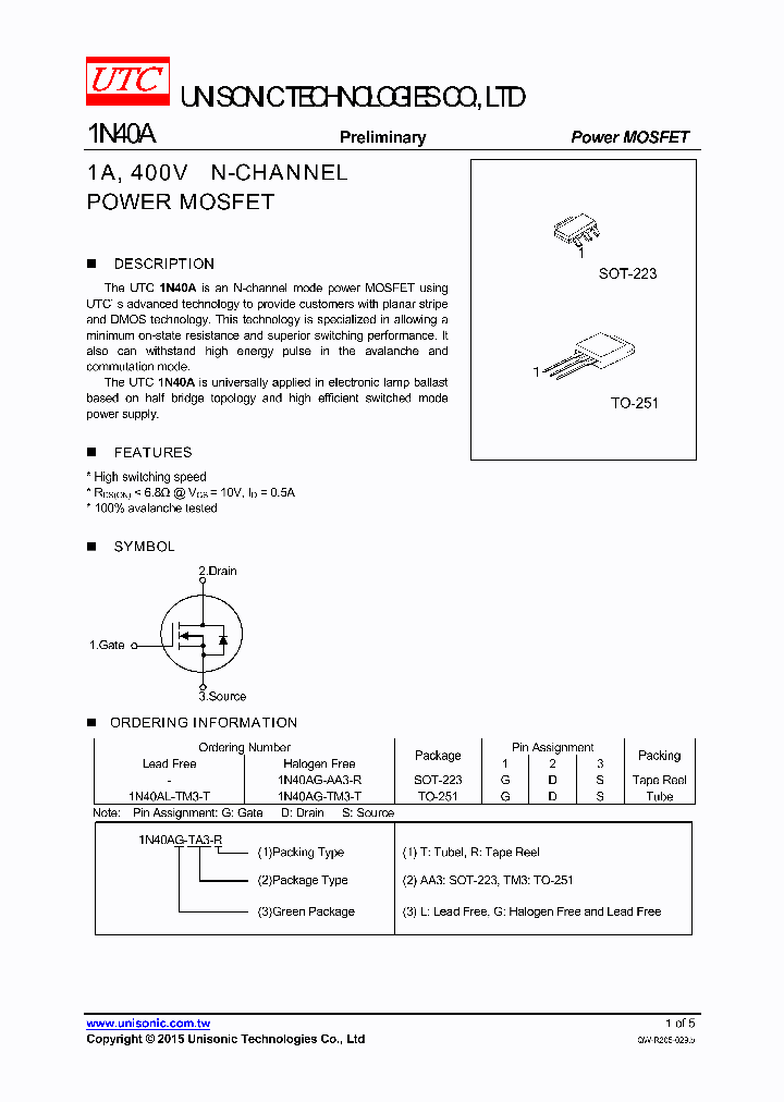 1N40AL-TM3-T_8541492.PDF Datasheet