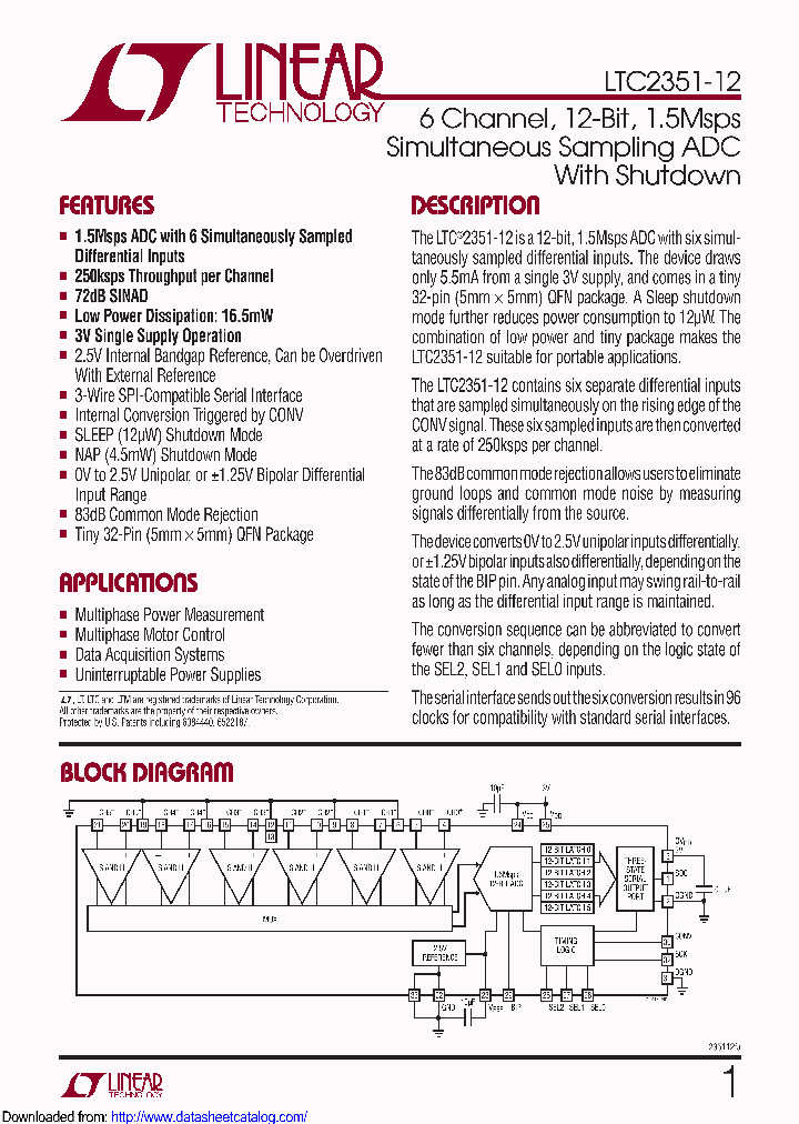 LTC2351HUH-12PBF_8541666.PDF Datasheet