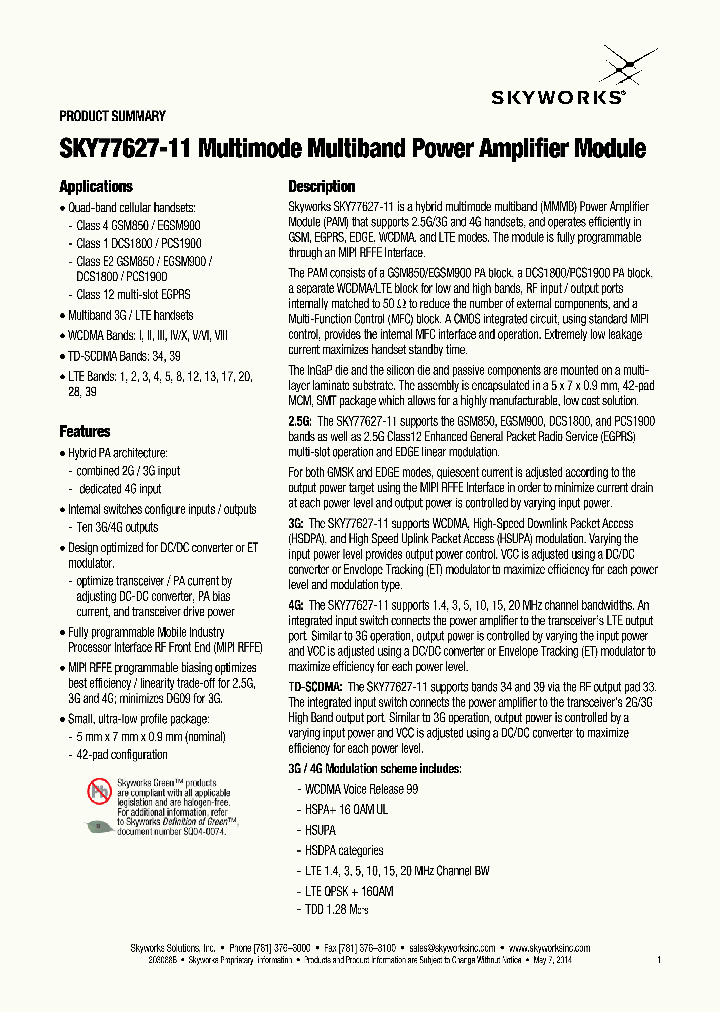 SKY77627-11_8541941.PDF Datasheet