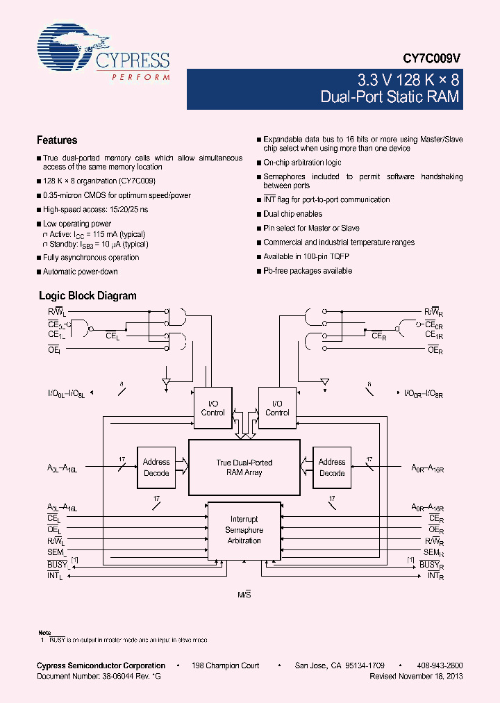 CY7C009V-15AXC_8542597.PDF Datasheet