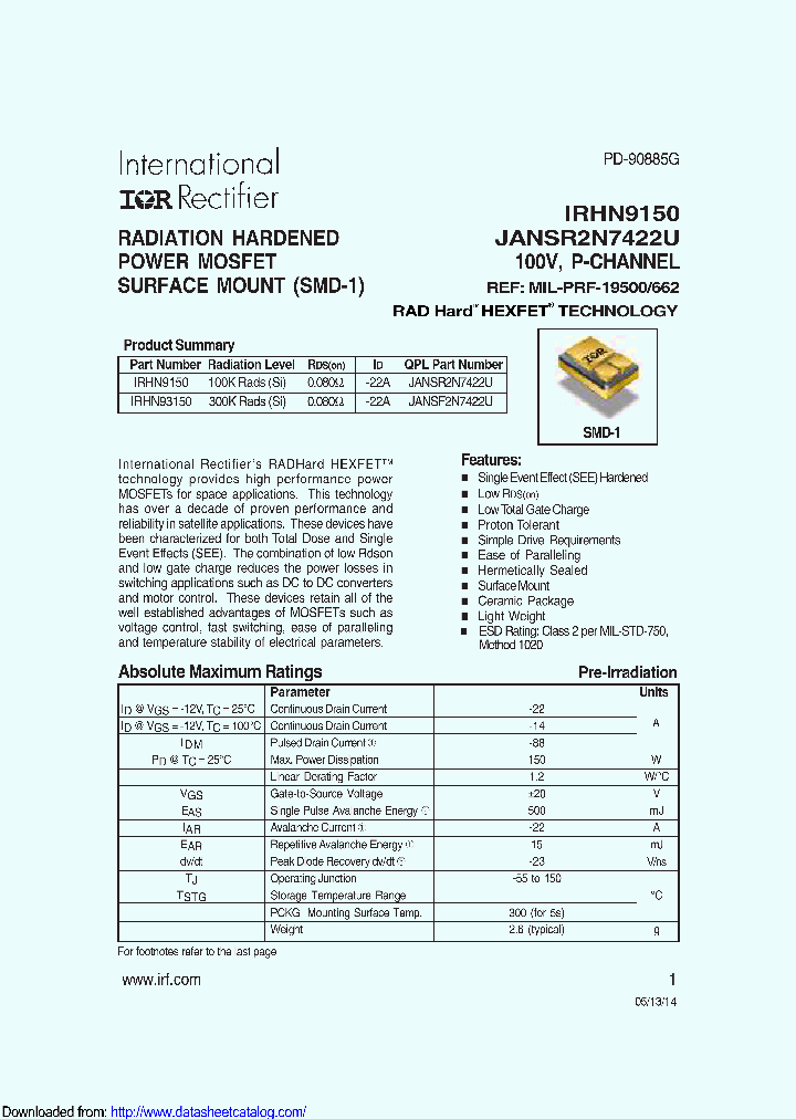 IRHN9150SCS_8544460.PDF Datasheet