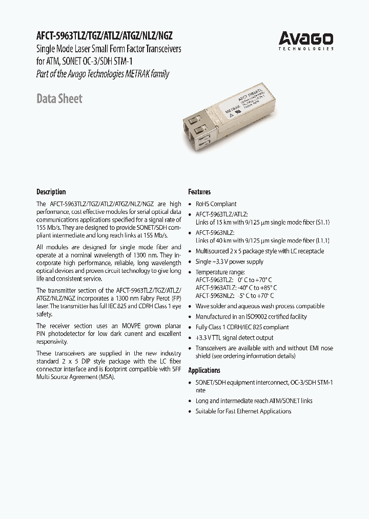 AFCT-5963ATLZ_8545260.PDF Datasheet