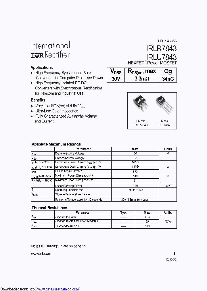 PB-IRLU7843_8545057.PDF Datasheet