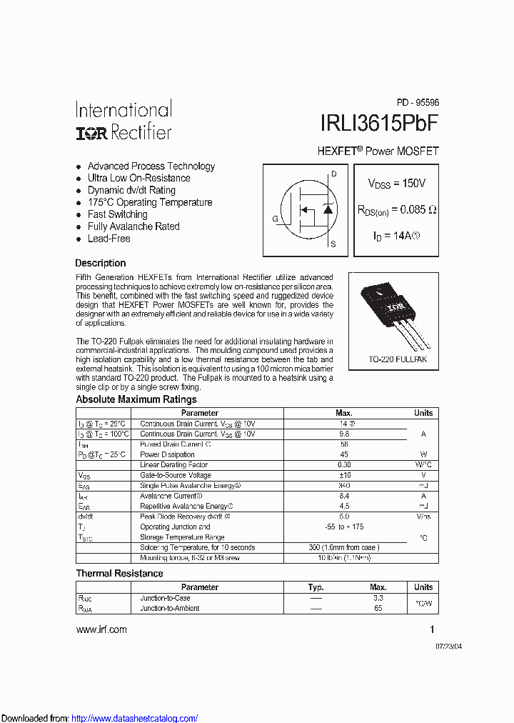 IRLI3615PBF_8545635.PDF Datasheet