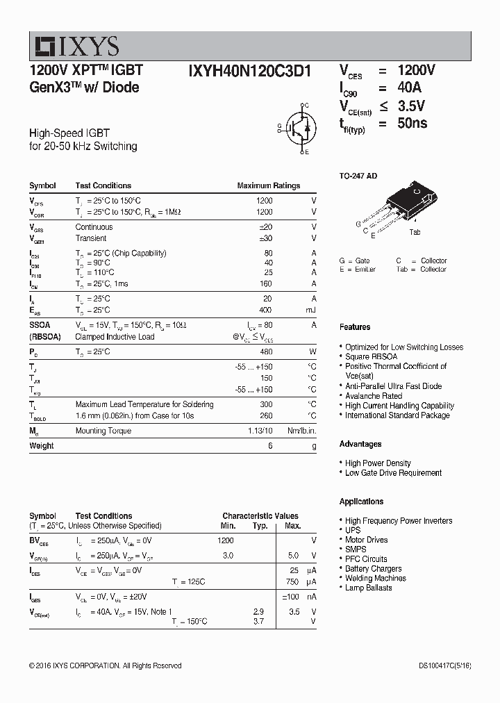 IXYH40N120C3D1_8548341.PDF Datasheet