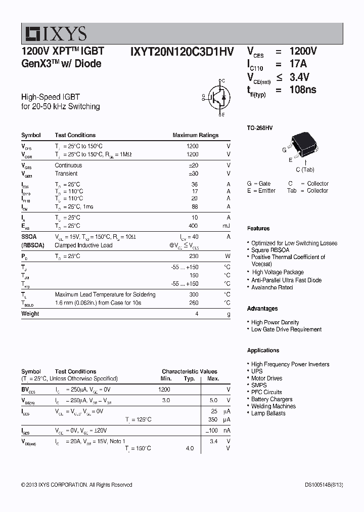 IXYT20N120C3D1HV_8548344.PDF Datasheet