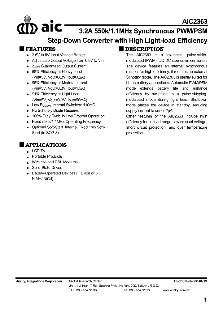 AIC2363_8550243.PDF Datasheet