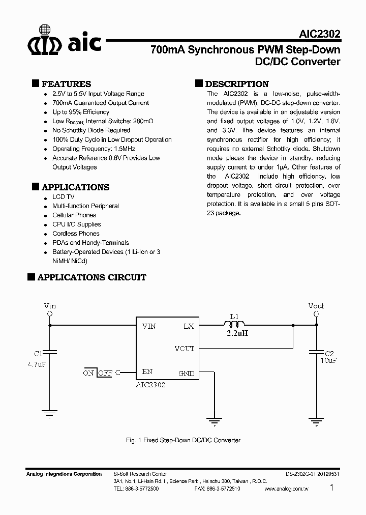 AIC2302-10GV5_8550229.PDF Datasheet