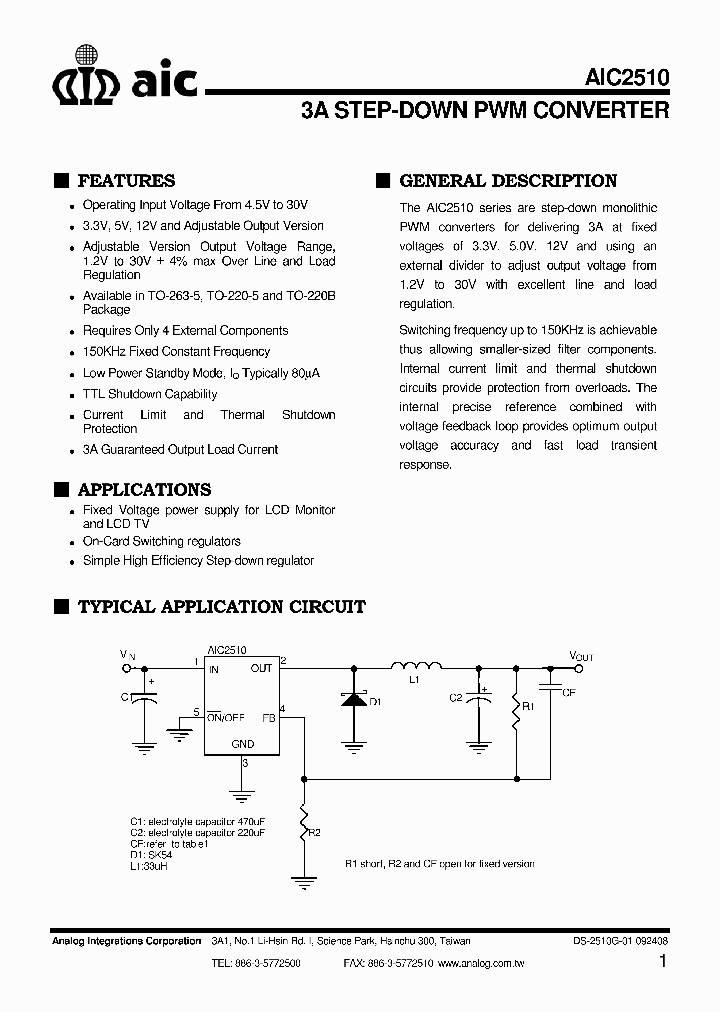 AIC2510-12PB5_8550246.PDF Datasheet