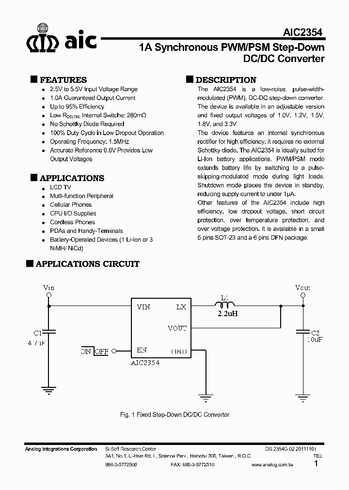 AIC2354_8550240.PDF Datasheet