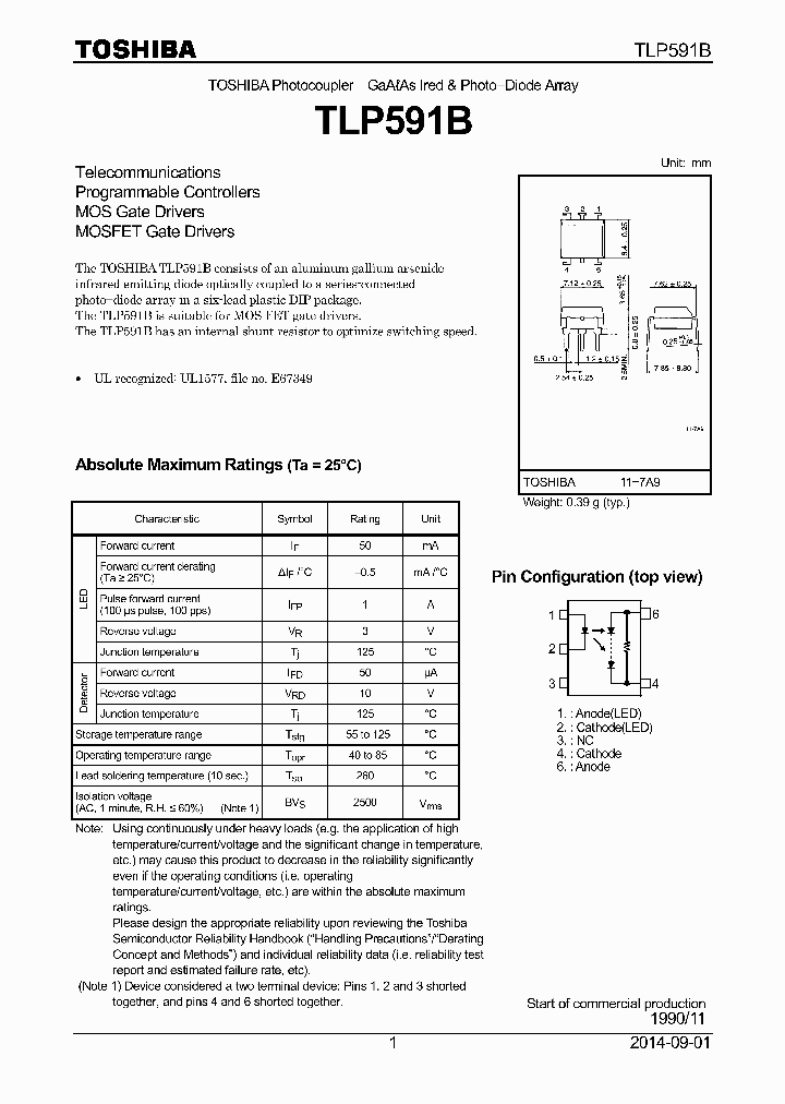 TLP591B-14_8551309.PDF Datasheet