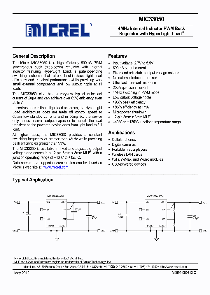 MIC33050-SYHL_8552072.PDF Datasheet
