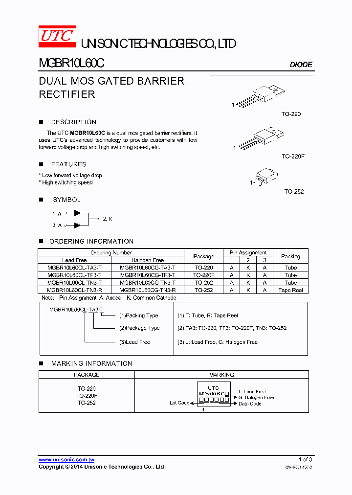 MGBR10L60CG-TA3-T_8552978.PDF Datasheet
