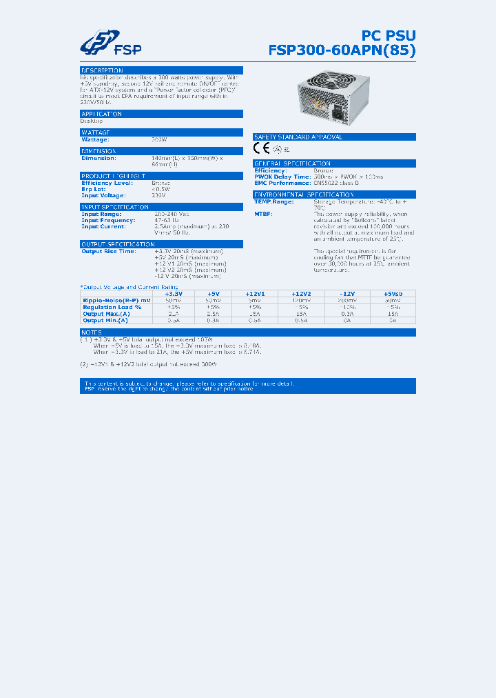 FSP300-60APN85_8554958.PDF Datasheet