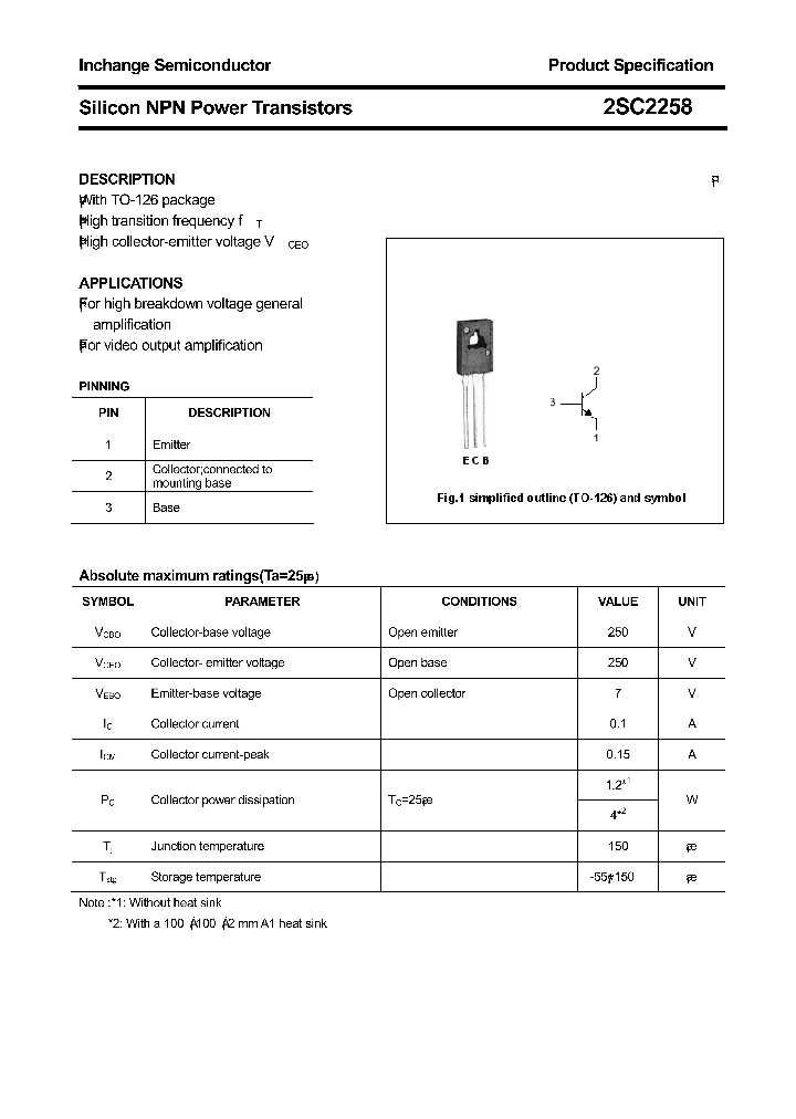 2SC2258_8556586.PDF Datasheet