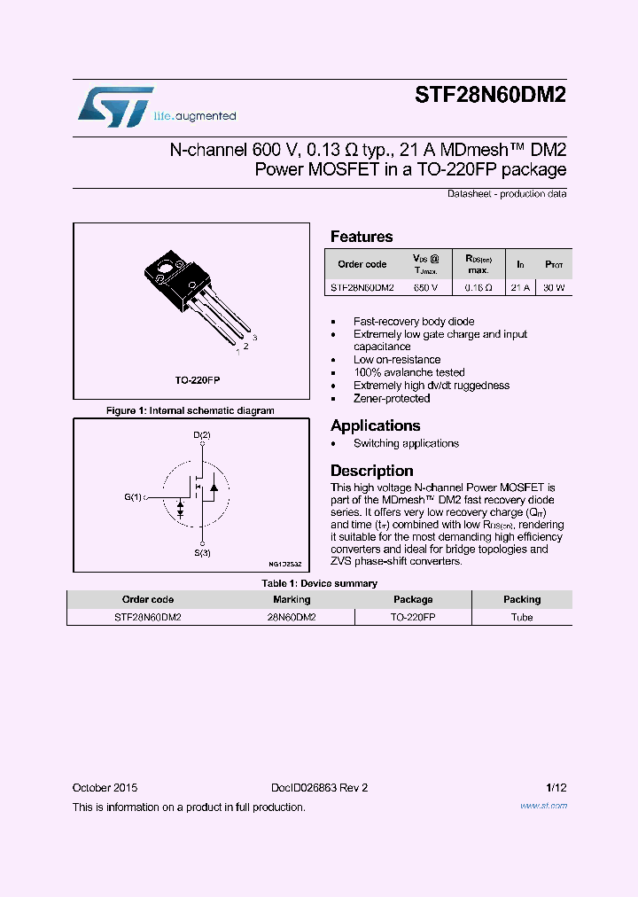 STF28N60DM2_8559796.PDF Datasheet