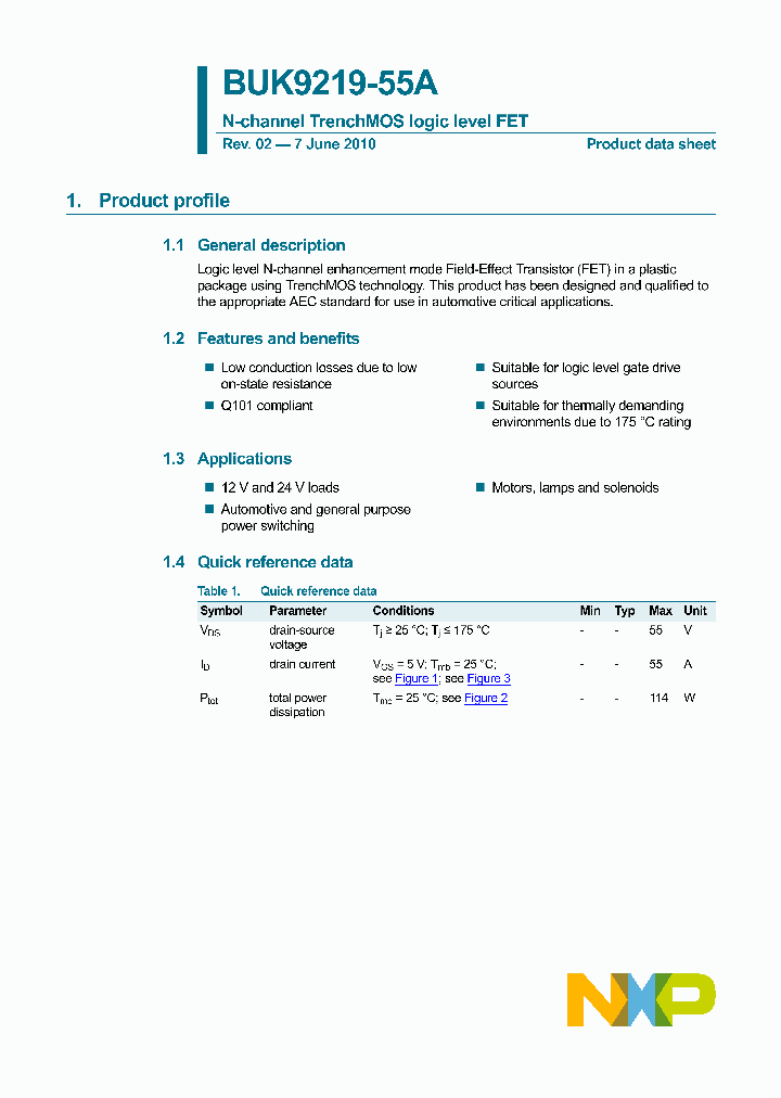BUK9219-55A-15_8561353.PDF Datasheet