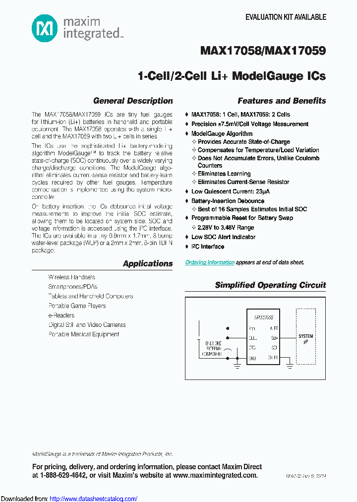 MAX17058X005T10_8561715.PDF Datasheet