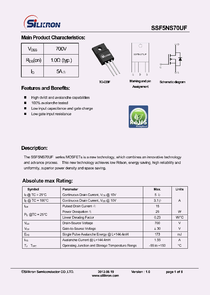 SSF5NS70UF_8561589.PDF Datasheet