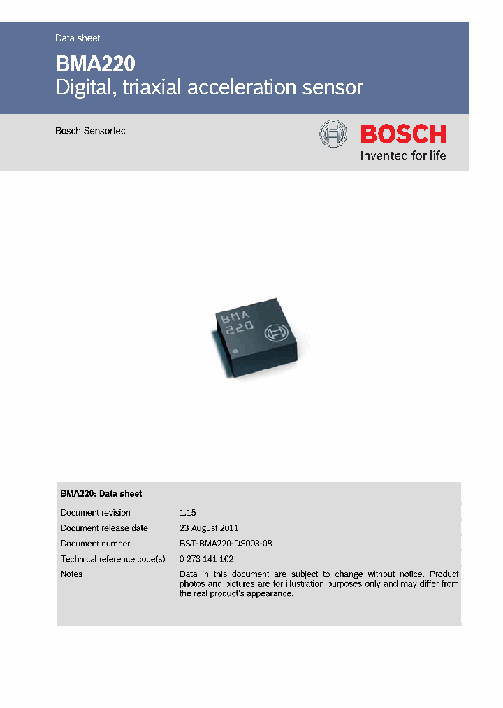 BMA220_8563068.PDF Datasheet