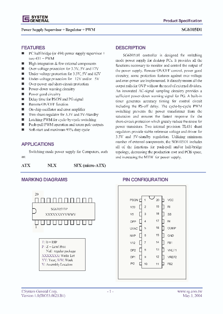 SG6105D1Z_8562824.PDF Datasheet