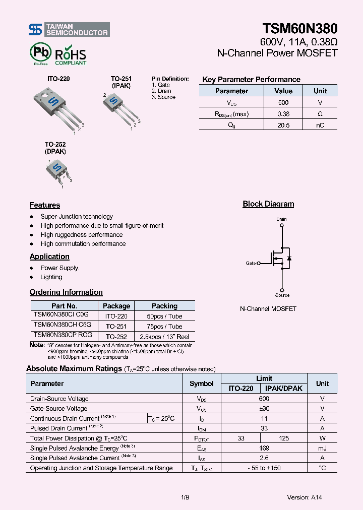 TSM60N380CIC0G_8564199.PDF Datasheet