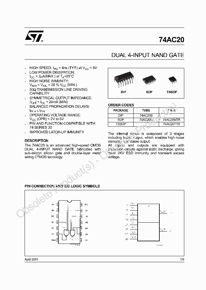 74AC20MTR_8565509.PDF Datasheet