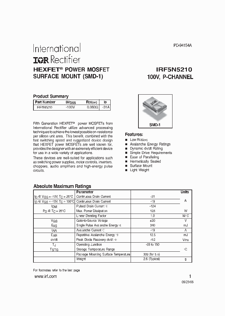 IRF5N5210_8565597.PDF Datasheet