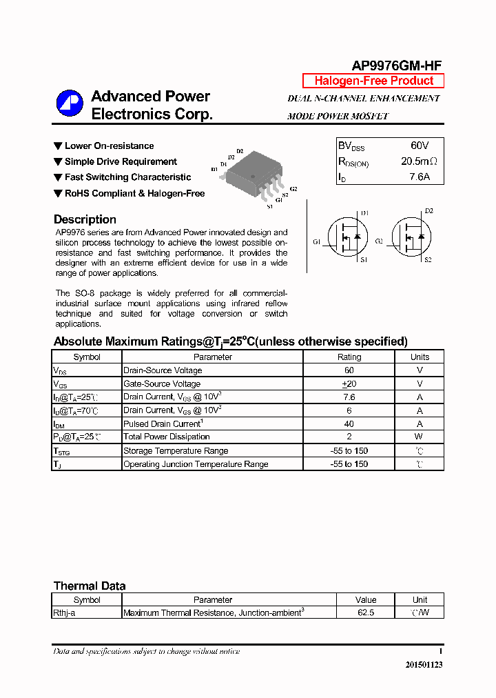 AP9976GM-HF_8566339.PDF Datasheet
