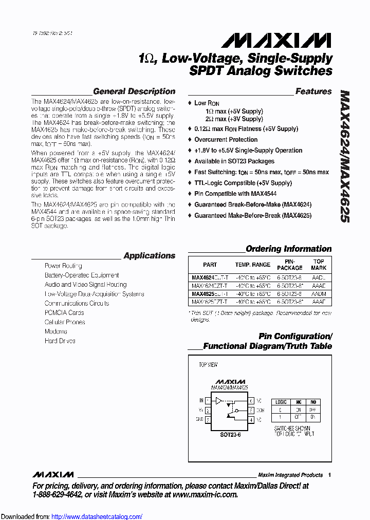 MAX4624EZT_8567040.PDF Datasheet